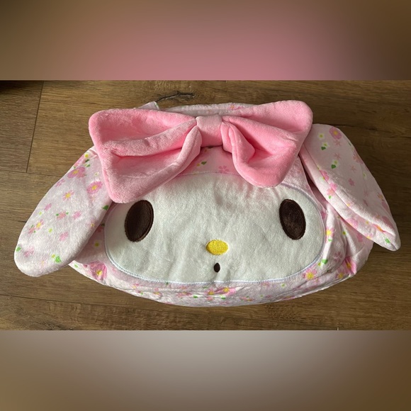 Brand New-MY MELODYPink Floral Clothe Tote Bag - Picture 16 of 16